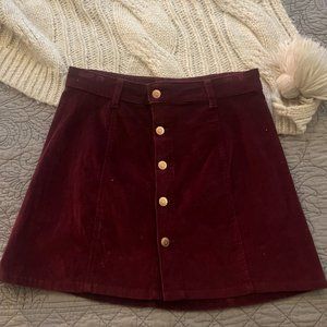 Mauve Corduroy Skirt